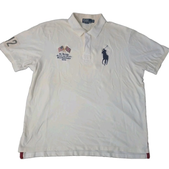 Polo Ralph Lauren Other - Polo Ralph Lauren Great Britain Track World Championship Big Pony Shirt Men 2XLT